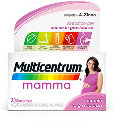 Immagine di Multicentrum mamma - integratore multivitaminico per le donne incinte 30 compresse