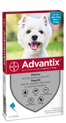 Immagine di ADVANTIX SPOT ON soluzione  1 pipetta da 1 ml per cani da 4 a 10 Kg