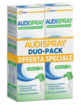 Immagine di Audispray Adult Soluzione Di Acqua Di Mare Ipertonica Spray Senza Gas Igiene Orecchio - Duopack da 2 pezzi da 50ml l'uno